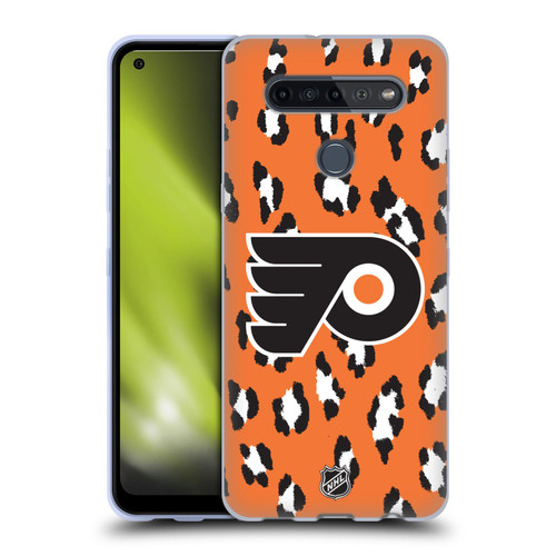 NHL Philadelphia Flyers Leopard Patten Soft Gel Case for LG K51S