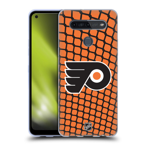 NHL Philadelphia Flyers Net Pattern Soft Gel Case for LG K51S