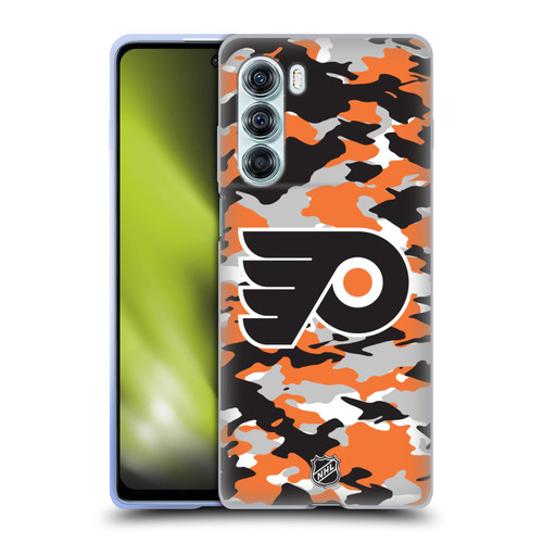 NHL Philadelphia Flyers Camouflage Soft Gel Case for Motorola Edge S30 / Moto G200 5G