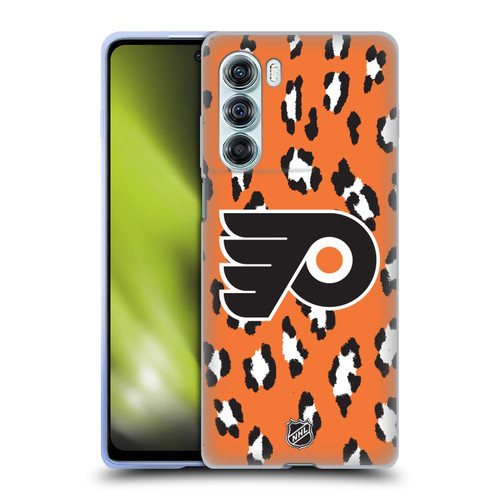 NHL Philadelphia Flyers Leopard Pattern Soft Gel Case for Motorola Edge S30 / Moto G200 5G