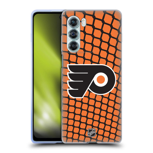 NHL Philadelphia Flyers Net Pattern Soft Gel Case for Motorola Edge S30 / Moto G200 5G