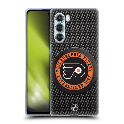 NHL Philadelphia Flyers Puck Texture Soft Gel Case for Motorola Edge S30 / Moto G200 5G