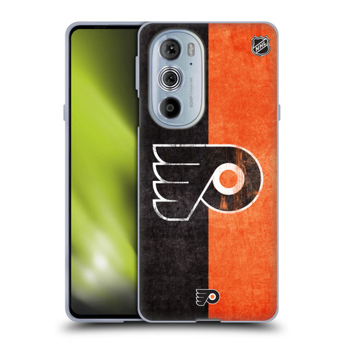 NHL Philadelphia Flyers Half Distressed Soft Gel Case for Motorola Edge X30