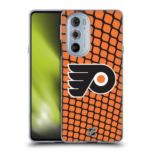 NHL Philadelphia Flyers Net Pattern Soft Gel Case for Motorola Edge X30