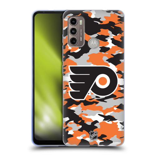 NHL Philadelphia Flyers Camouflage Soft Gel Case for Motorola Moto G60 / Moto G40 Fusion
