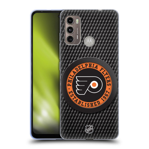 NHL Philadelphia Flyers Puck Texture Soft Gel Case for Motorola Moto G60 / Moto G40 Fusion