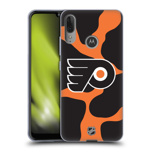 NHL Philadelphia Flyers Cow Pattern Soft Gel Case for Motorola Moto E6 Plus