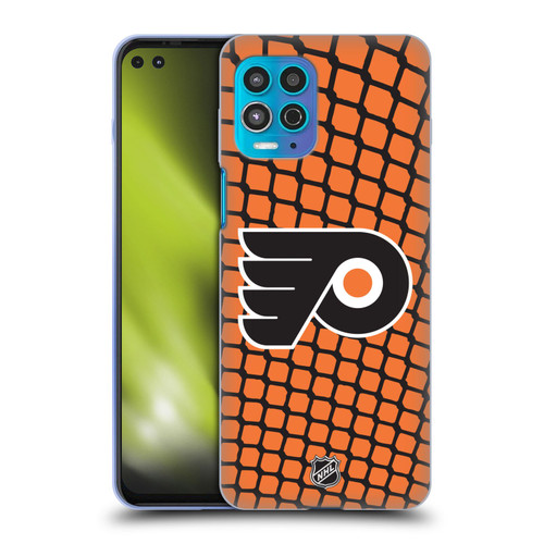NHL Philadelphia Flyers Net Pattern Soft Gel Case for Motorola Moto G100