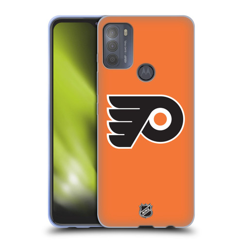 NHL Philadelphia Flyers Plain Soft Gel Case for Motorola Moto G50