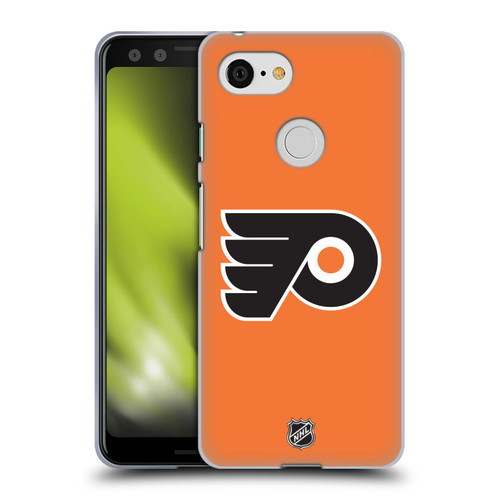 NHL Philadelphia Flyers Plain Soft Gel Case for Google Pixel 3
