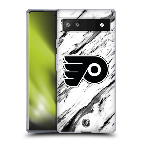 NHL Philadelphia Flyers Marble Soft Gel Case for Google Pixel 6a