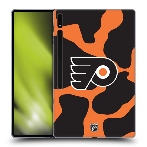 NHL Philadelphia Flyers Cow Pattern Soft Gel Case for Samsung Galaxy Tab S8 Ultra