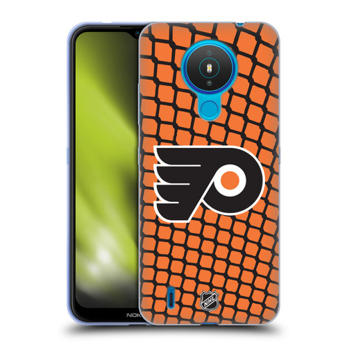 NHL Philadelphia Flyers Net Pattern Soft Gel Case for Nokia 1.4