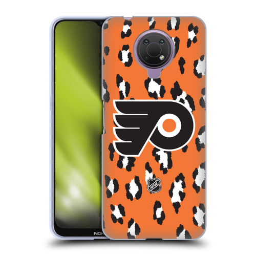 NHL Philadelphia Flyers Leopard Pattern Soft Gel Case for Nokia G10