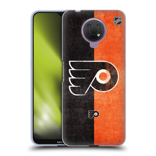 NHL Philadelphia Flyers Half Distressed Soft Gel Case for Nokia G10
