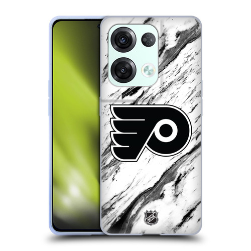 NHL Philadelphia Flyers Marble Soft Gel Case for OPPO Reno8 Pro