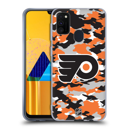 NHL Philadelphia Flyers Camouflage Soft Gel Case for Samsung Galaxy M30s (2019)/M21 (2020)