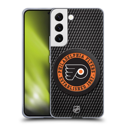 NHL Philadelphia Flyers Puck Texture Soft Gel Case for Samsung Galaxy S22 5G