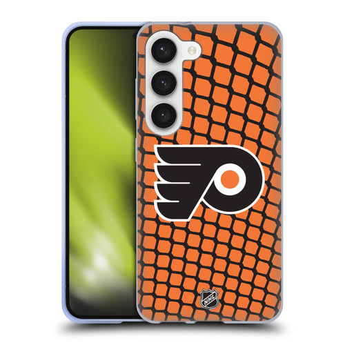 NHL Philadelphia Flyers Net Pattern Soft Gel Case for Samsung Galaxy S23 5G