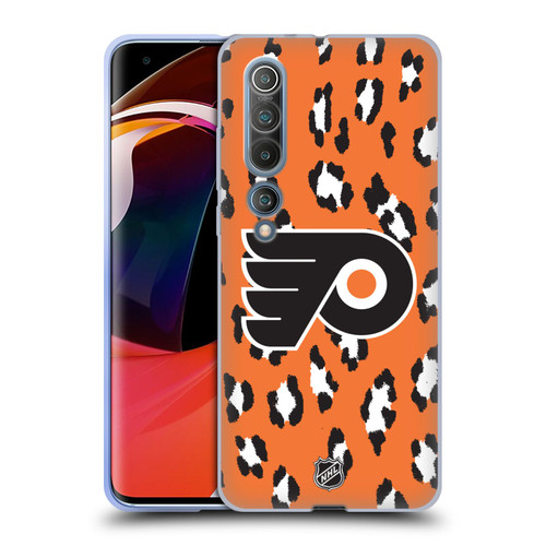 NHL Philadelphia Flyers Leopard Patten Soft Gel Case for Xiaomi Mi 10 5G / Mi 10 Pro 5G