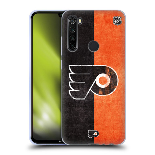 NHL Philadelphia Flyers Half Distressed Soft Gel Case for Xiaomi Redmi Note 8T