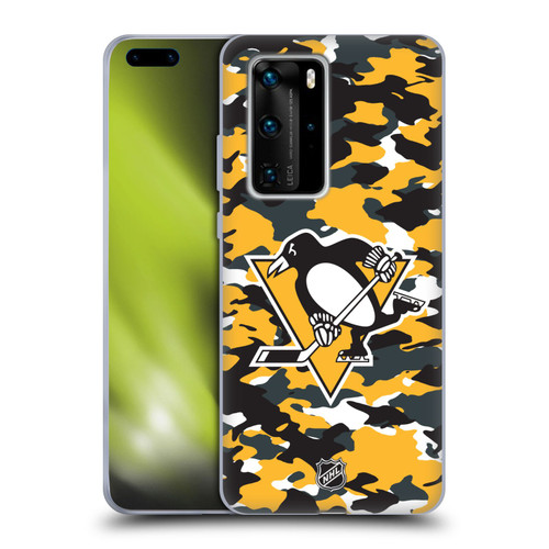 NHL Pittsburgh Penguins Camouflage Soft Gel Case for Huawei P40 Pro / P40 Pro Plus 5G