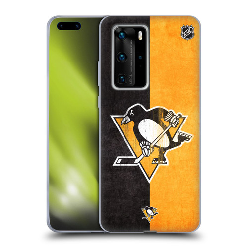 NHL Pittsburgh Penguins Half Distressed Soft Gel Case for Huawei P40 Pro / P40 Pro Plus 5G