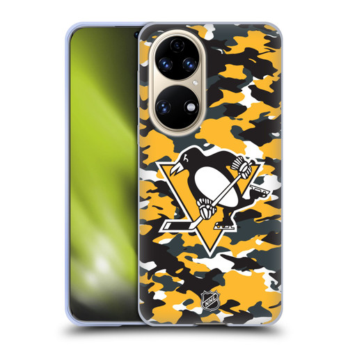 NHL Pittsburgh Penguins Camouflage Soft Gel Case for Huawei P50