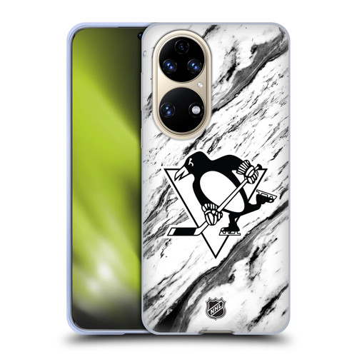NHL Pittsburgh Penguins Marble Soft Gel Case for Huawei P50