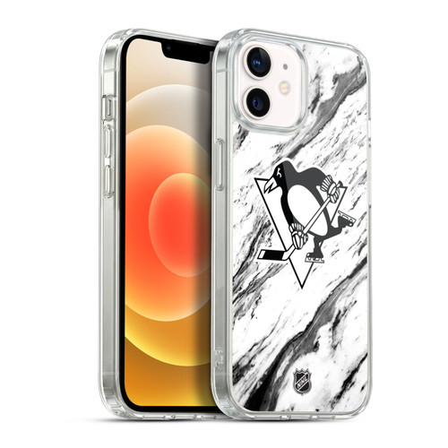 NHL Pittsburgh Penguins Marble Soft Gel Case for Apple iPhone 12 / iPhone 12 Pro & MagSafe