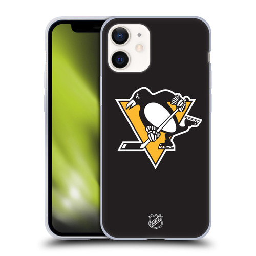 NHL Pittsburgh Penguins Plain Soft Gel Case for Apple iPhone 12 Mini