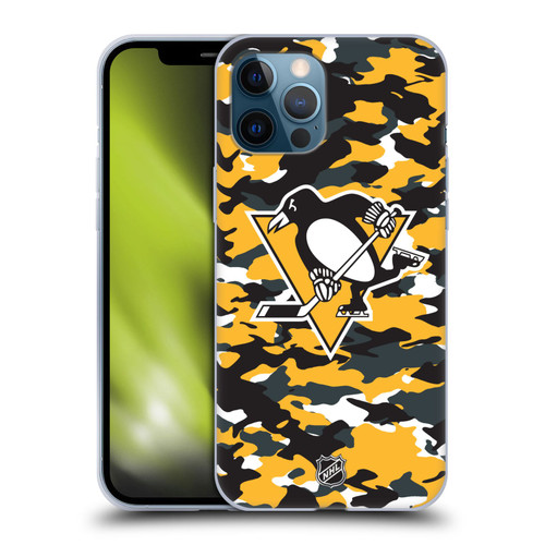 NHL Pittsburgh Penguins Camouflage Soft Gel Case for Apple iPhone 12 Pro Max