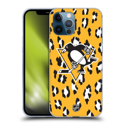 NHL Pittsburgh Penguins Leopard Pattern Soft Gel Case for Apple iPhone 12 Pro Max NHL Pittsburgh Penguins Leopard Pattern Soft Gel Case for Apple iPhone 12 Pro Max