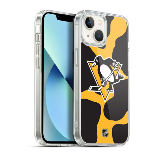 NHL Pittsburgh Penguins Cow Pattern Soft Gel Case for Apple iPhone 13
