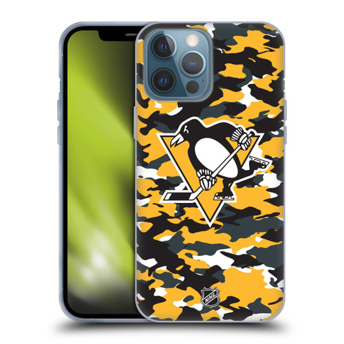 NHL Pittsburgh Penguins Camouflage Soft Gel Case for Apple iPhone 13 Pro Max