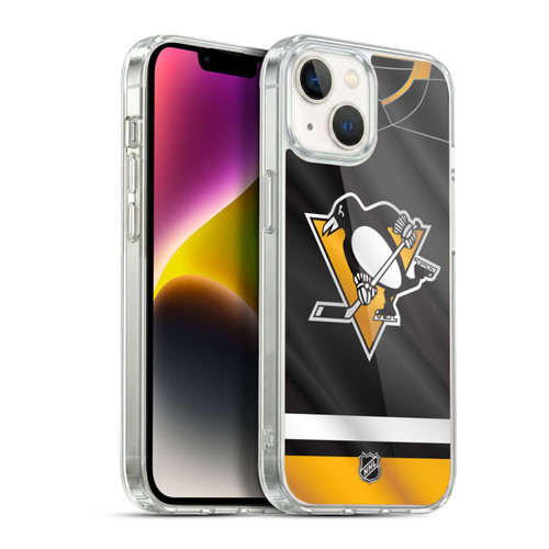 NHL Pittsburgh Penguins Jersey Soft Gel Case for Apple iPhone 14
