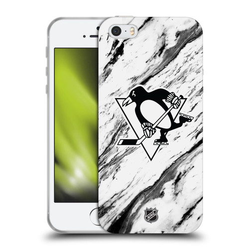 NHL Pittsburgh Penguins Marble Soft Gel Case for Apple iPhone 5 / 5s / iPhone SE 2016