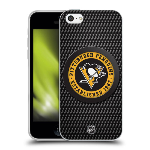 NHL Pittsburgh Penguins Puck Texture Soft Gel Case for Apple iPhone 5c