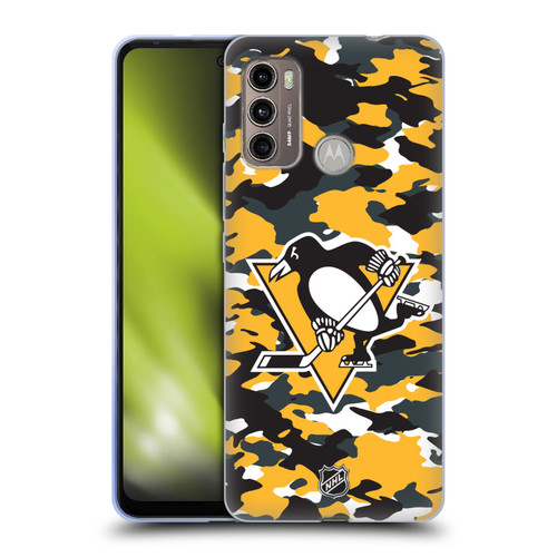 NHL Pittsburgh Penguins Camouflage Soft Gel Case for Motorola Moto G60 / Moto G40 Fusion