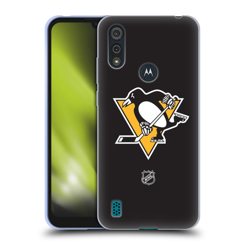 NHL Pittsburgh Penguins Plain Soft Gel Case for Motorola Moto E6s (2020)