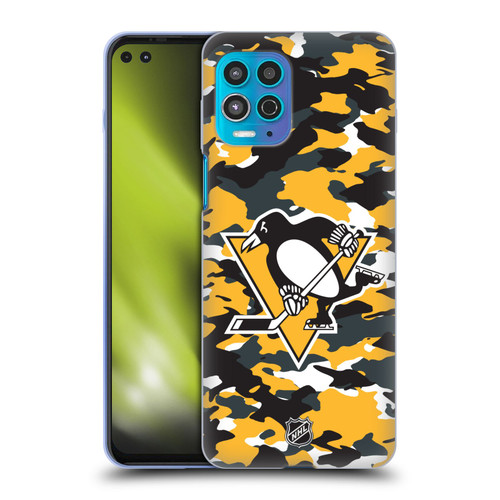 NHL Pittsburgh Penguins Camouflage Soft Gel Case for Motorola Moto G100