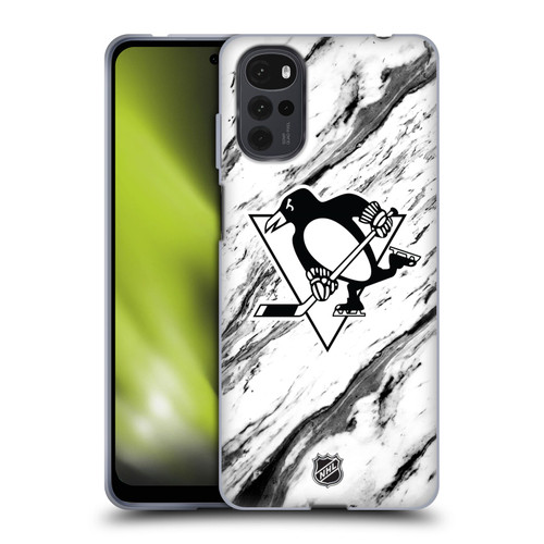 NHL Pittsburgh Penguins Marble Soft Gel Case for Motorola Moto G22