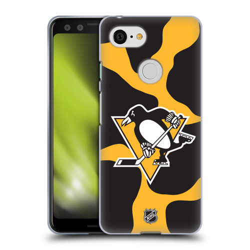 NHL Pittsburgh Penguins Cow Pattern Soft Gel Case for Google Pixel 3