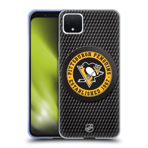 NHL Pittsburgh Penguins Puck Texture Soft Gel Case for Google Pixel 4 XL