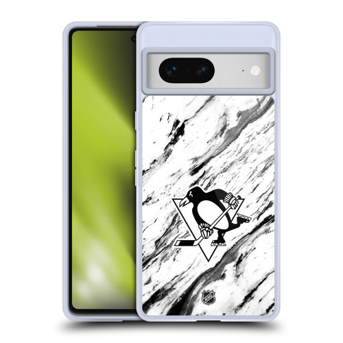 NHL Pittsburgh Penguins Marble Soft Gel Case for Google Pixel 7