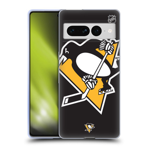 NHL Pittsburgh Penguins Oversized Soft Gel Case for Google Pixel 7 Pro