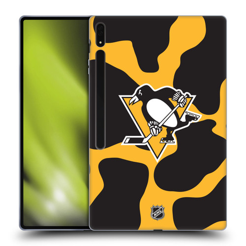NHL Pittsburgh Penguins Cow Pattern Soft Gel Case for Samsung Galaxy Tab S8 Ultra