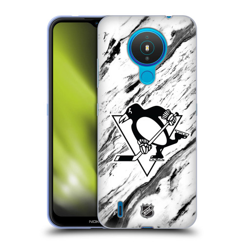 NHL Pittsburgh Penguins Marble Soft Gel Case for Nokia 1.4