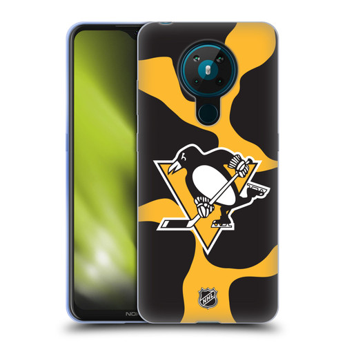 NHL Pittsburgh Penguins Cow Pattern Soft Gel Case for Nokia 5.3