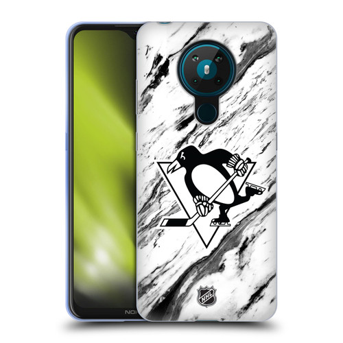 NHL Pittsburgh Penguins Marble Soft Gel Case for Nokia 5.3